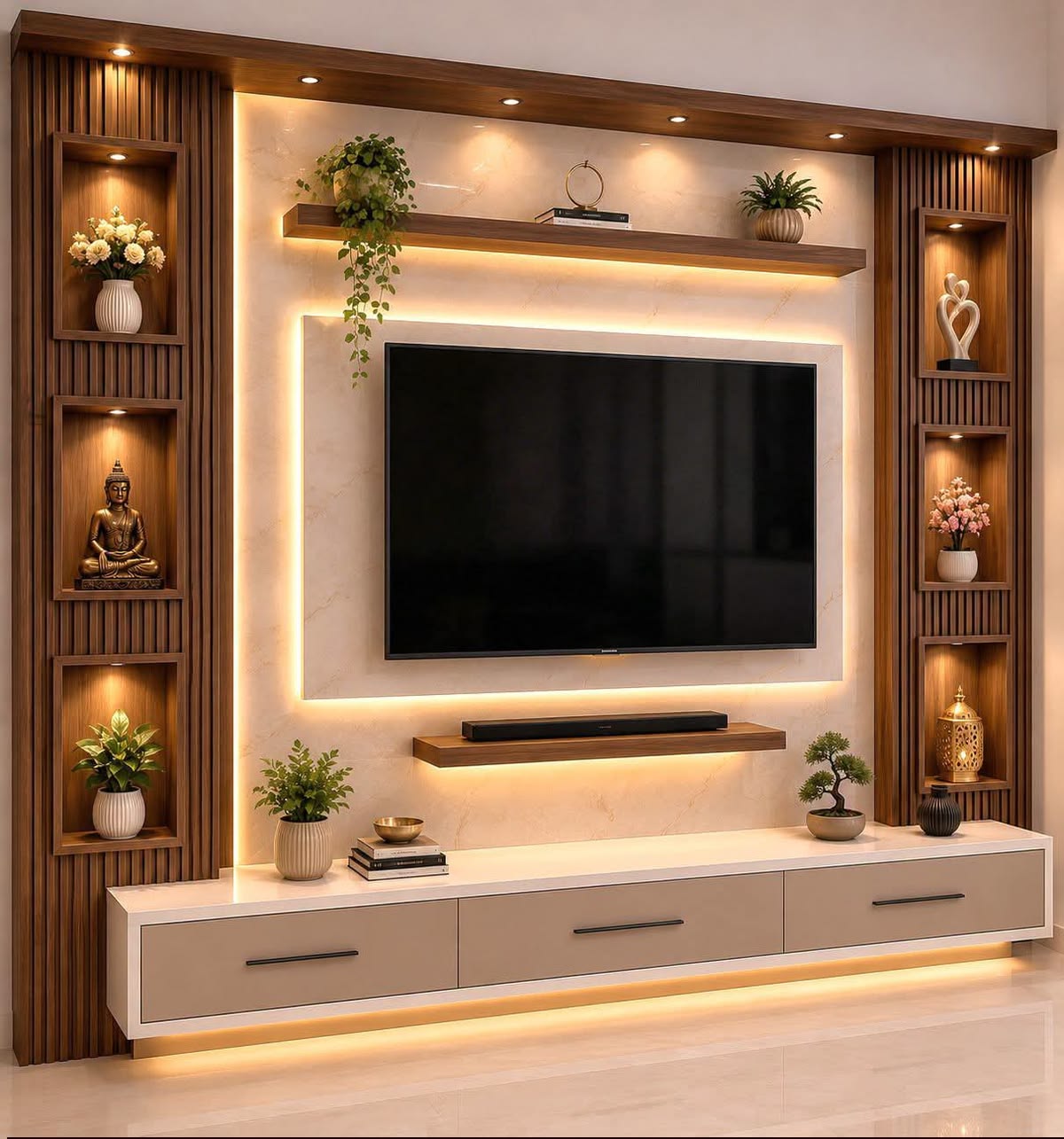 Mueble TV Loft Madera y Metal